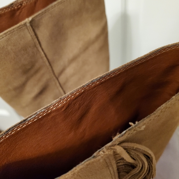 Lucky Brand Suede Boots with Fringe - Picture 3 of 8